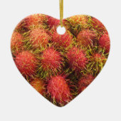 Rambutan Tropical Fruit Keramikornament (Vorne)