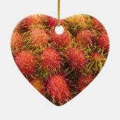 Rambutan Tropical Fruit Keramikornament (Hinten)