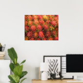 Rambutan Tropical Fruit Poster (Heimbüro)