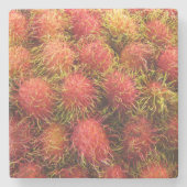 Rambutan Tropical Fruit Steinuntersetzer (Vorderseite)
