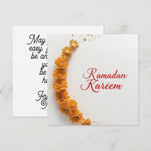 Ramdan Kareem personalisierte Feiertagskarte (Vorne/Hinten)
