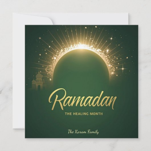 Ramdan Kareem personalisierte Feiertagskarte (Vorderseite)