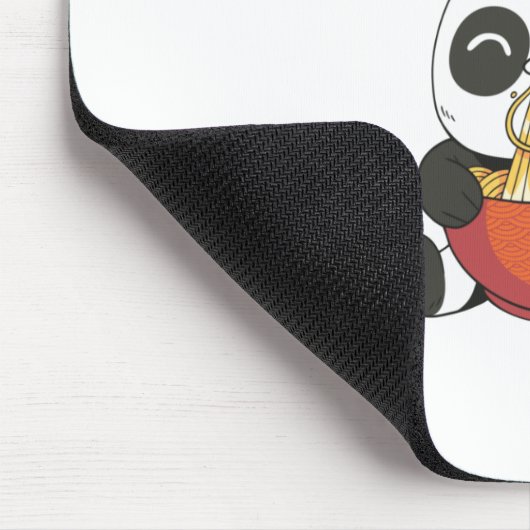 Ramen Addict Panda Bear | japanische Küche Geschen Mousepad (Ecke)