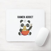 Ramen Addict Panda Bear | japanische Küche Geschen Mousepad (Mit Mouse)