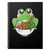 Ramen and cute Frog Japanese Noodles addicted Notizblock (Vorderseite)