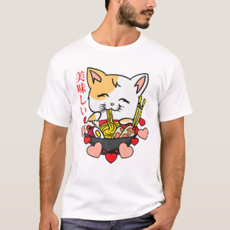 Ramen - Anime Cat - Manga Japanische Kultur Kunst T-Shirt