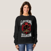 Ramen Assassin Black Cat Funny Japanisch Ramen Noo Sweatshirt (Vorne ganz)