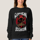 Ramen Assassin Black Cat Funny Japanisch Ramen Noo Sweatshirt (Vorderseite)