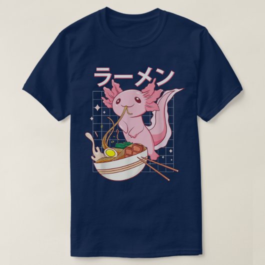 Ramen Axolotl Kawaii Anime Japanese Food for Men T T-Shirt (Design vorne)
