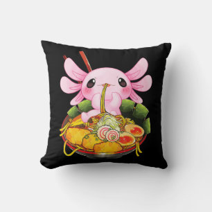 Ramen Axolotl Kawaii Anime Japanisches Lebensmitte Kissen