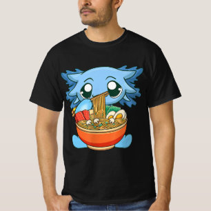 Ramen Axolotl Kawaii Anime Japanisches Lebensmitte T-Shirt