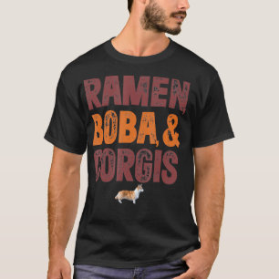 Ramen Boba und Corgi T-Shirt
