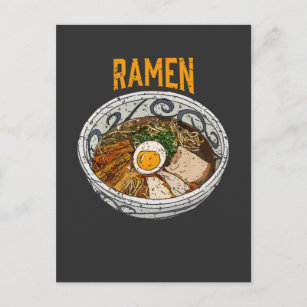 Ramen Bowl Noodle Asian Food Lover Postkarte