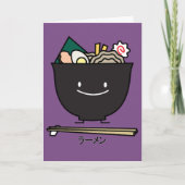 Ramen Bowl Schweineblatt Algen Japanische Nudeln Dankeskarte (Vorderseite)