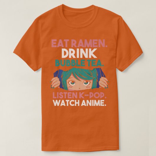 Ramen Bubble Tea K-Pop Anime Premium T-Shirt (Design vorne)