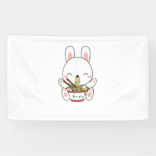 Ramen Bunny Bowl für Kawaii Ramen Noodle Soup Lieb Banner