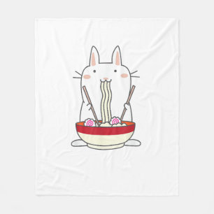 Ramen Bunny Japanese Noodles Kawaii Rabbit T-Shirt Fleecedecke