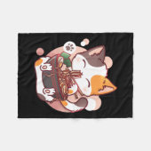 Ramen Cat Anime Bowl Kawaii Neko Japanisch Fleecedecke (Vorderseite (Horizontal))