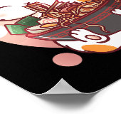 Ramen Cat Anime Bowl Kawaii Neko Japanisch Poster (Ecke)