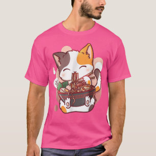 Ramen Cat Anime Bowl Kawaii Neko Japanisch T-Shirt