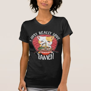 Ramen Cat Anime Kawaii Japanisches Geschenk Girls  T-Shirt
