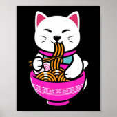 Ramen Cat Anime Neko Gift Kawaii Poster (Vorne)