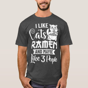 Ramen Cat Bowl Chicken Nudelsuppe Japanisch1179 T-Shirt