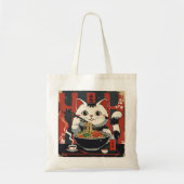 Ramen Cat Delight Tote Bag - Purtly Noodle Tragetasche (Vorne)