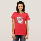 Ramen Cat Eating Noodles Design T - Shirt (Vorne ganz)