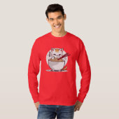 Ramen Cat Eating Noodles Design T - Shirt (Vorne ganz)