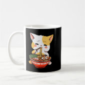 Ramen Cat Eating Noodles Kawaii Anime Merch Gift G Kaffeetasse (Links)