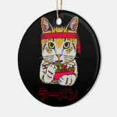 Ramen Cat Japanese Food Anime Kawaii Graphic Art J Keramik Ornament (Links)