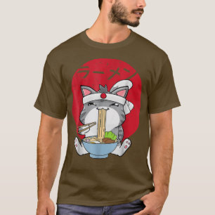 Ramen Cat Japanisch Anime Kawaii T-Shirt
