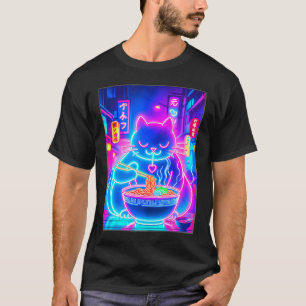 Ramen Cat Japanisch Anime Noodles Ästhetik Kawaii T-Shirt