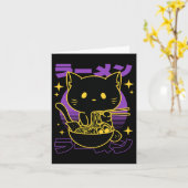 Ramen Cat Japanisch Karte (Gelbe Blume)