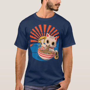 Ramen Cat Japanisch Kawaii Niedlich Anime 1454 T-Shirt
