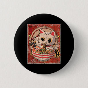 Ramen Cat Kawaii Anime Japanese Food Gift Girls Th Button