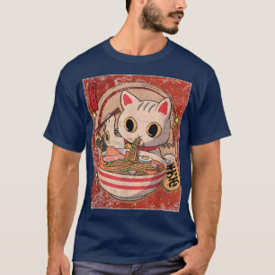 Ramen Cat Kawaii Anime Japanese Food Gift Girls Th T-Shirt
