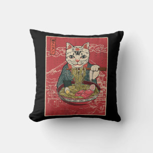 Ramen Cat Kawaii Anime Japanese Food Girls Officia Kissen