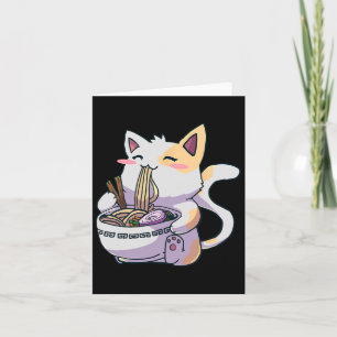 Ramen Cat Kawaii Anime Japanisch Kawaii Neko Karte