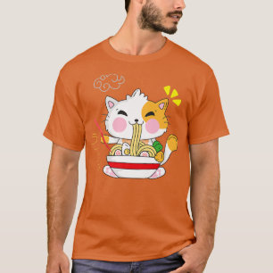 Ramen Cat Kawaii Anime Japanisch Ramen Life Kitten T-Shirt