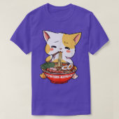Ramen Cat Kawaii Anime japanische Lebensmittelmädc T-Shirt (Design vorne)