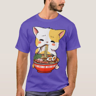 Ramen Cat Kawaii Anime japanische Lebensmittelmädc T-Shirt