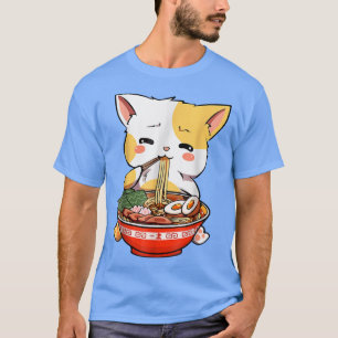 Ramen Cat Kawaii Anime japanische Lebensmittelnude T-Shirt