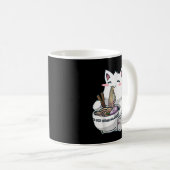Ramen Cat Kawaii Anime Otaku T - Shirt Kaffeetasse (VorderseiteRechts)