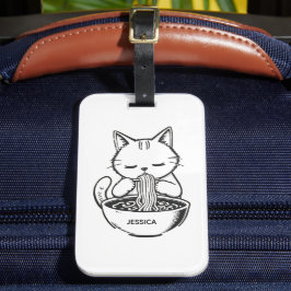 Ramen Cat – Kawaii Japanese Anime Personalized Gepäckanhänger