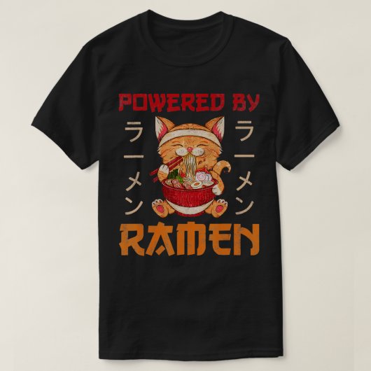Ramen Cat Kawaii Japanisches Lebensmittelgeschenk T-Shirt (Design vorne)
