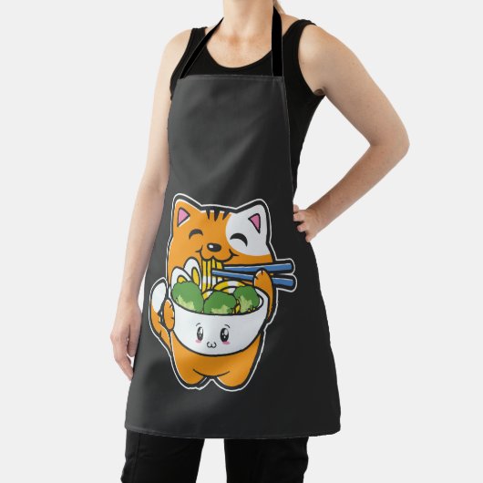 Ramen Cat Kawaii Neko Anime Otaku Katzen Japanisch Schürze (InSitu)
