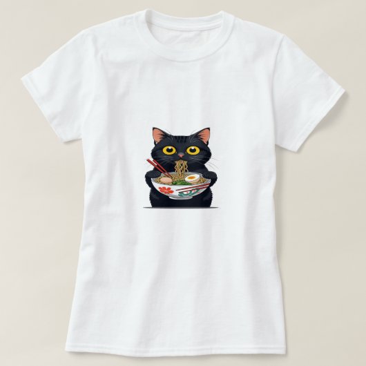 Ramen Cat – Kawaii Noodle Lover Tee (Design vorne)