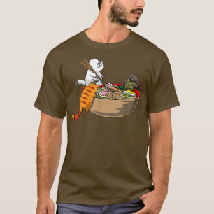 Ramen Cat Neko Anime Kawaii Cat Lover Japanischer T-Shirt